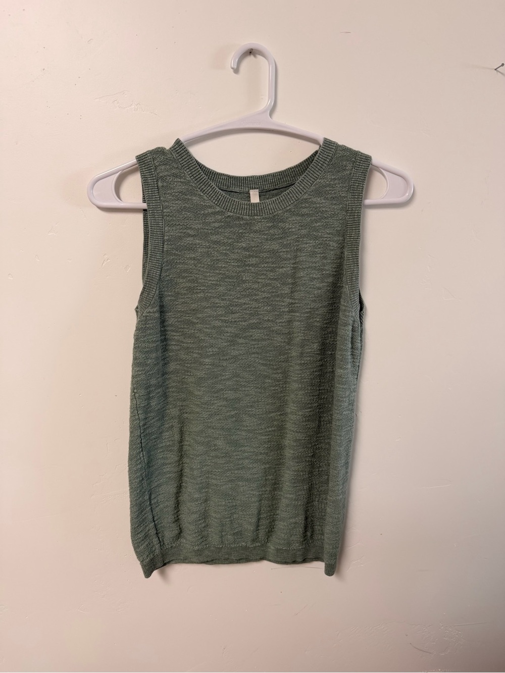 Sleeveless Knit Tank Top in Dusty Green